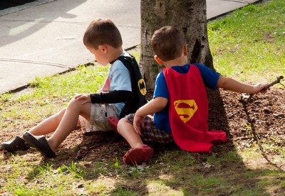 a boy and his cape